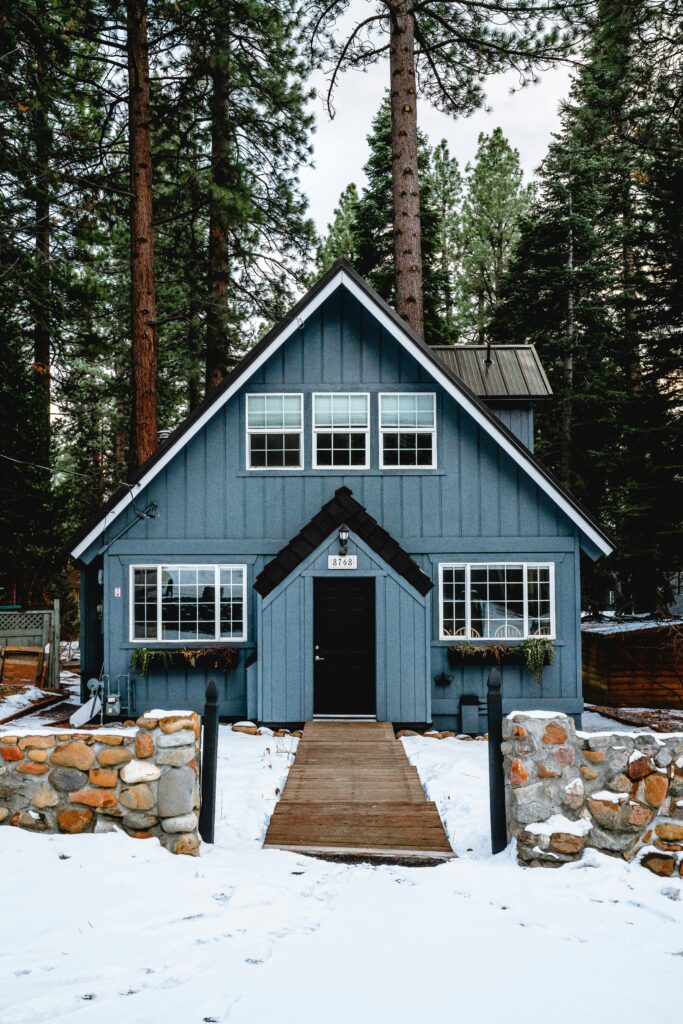 Snow on a house